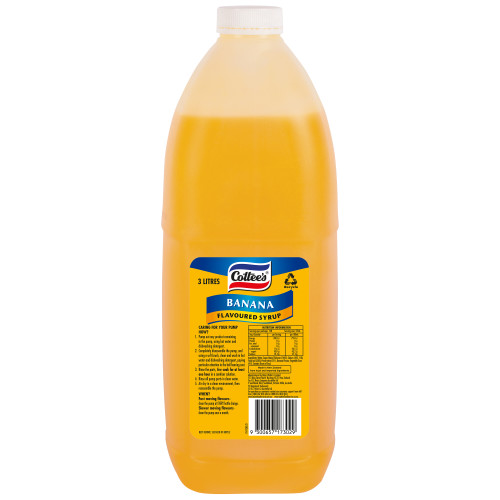  Cottee's® Banana Flavoured Syrup 3L x 4 
