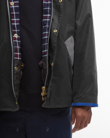 Barbour x Flower Mountain Oversized Transport Waxed Jacket Charcoal