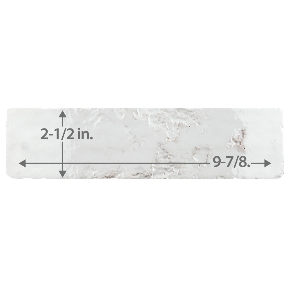 Arches Brick White 2-1/2 in. x 9-7/8 in. Ceramic Wall Tile