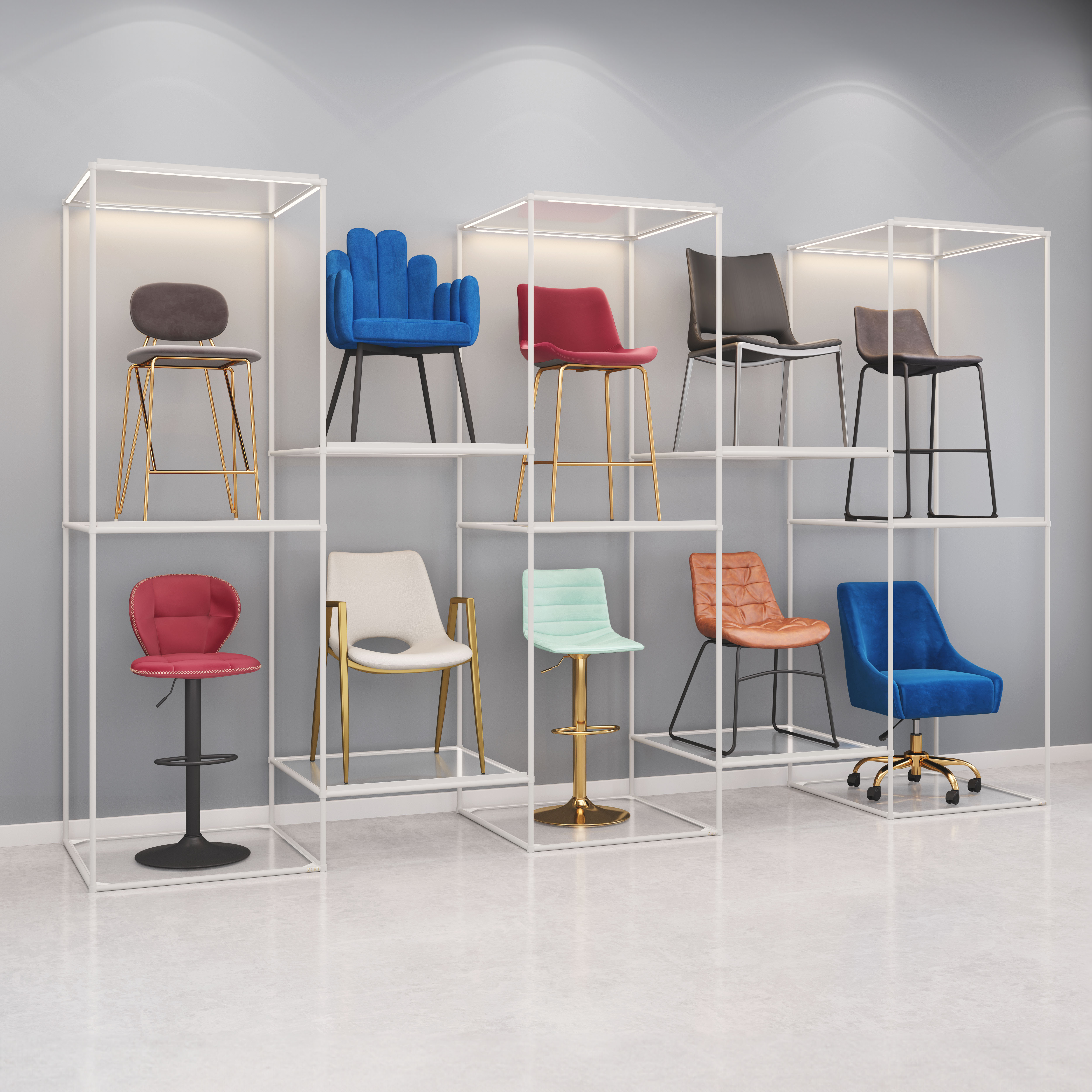 Zuo Chair Display Light Gray product image