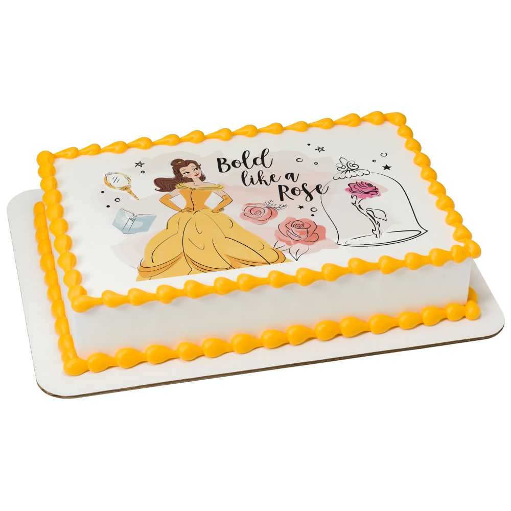 Image Cake Disney Princess Belle Bold Like A Rose