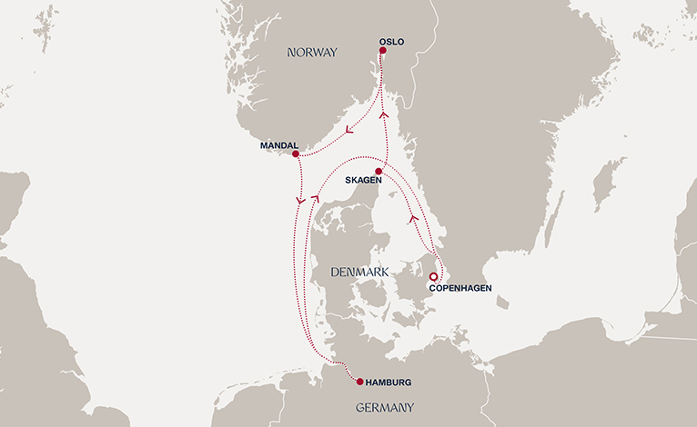 Itinerary map