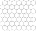 Baseline Bianco/Black 1.5″ Hexagon Mosaic Matte