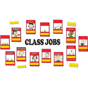 Peanuts&reg; Class Jobs Mini Bulletin Board Set, 47 Pieces