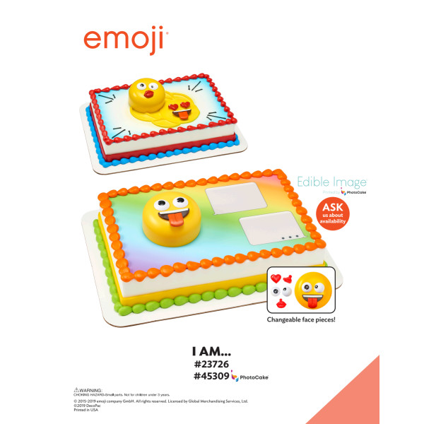 emoji™ I Am... The Magic of Cakes® PhotoCake® Enhanced Background and Icing Page