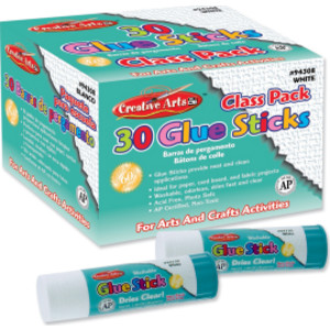 Economy Glue Stick Classpack, .28 oz., Clear, Pack of 30