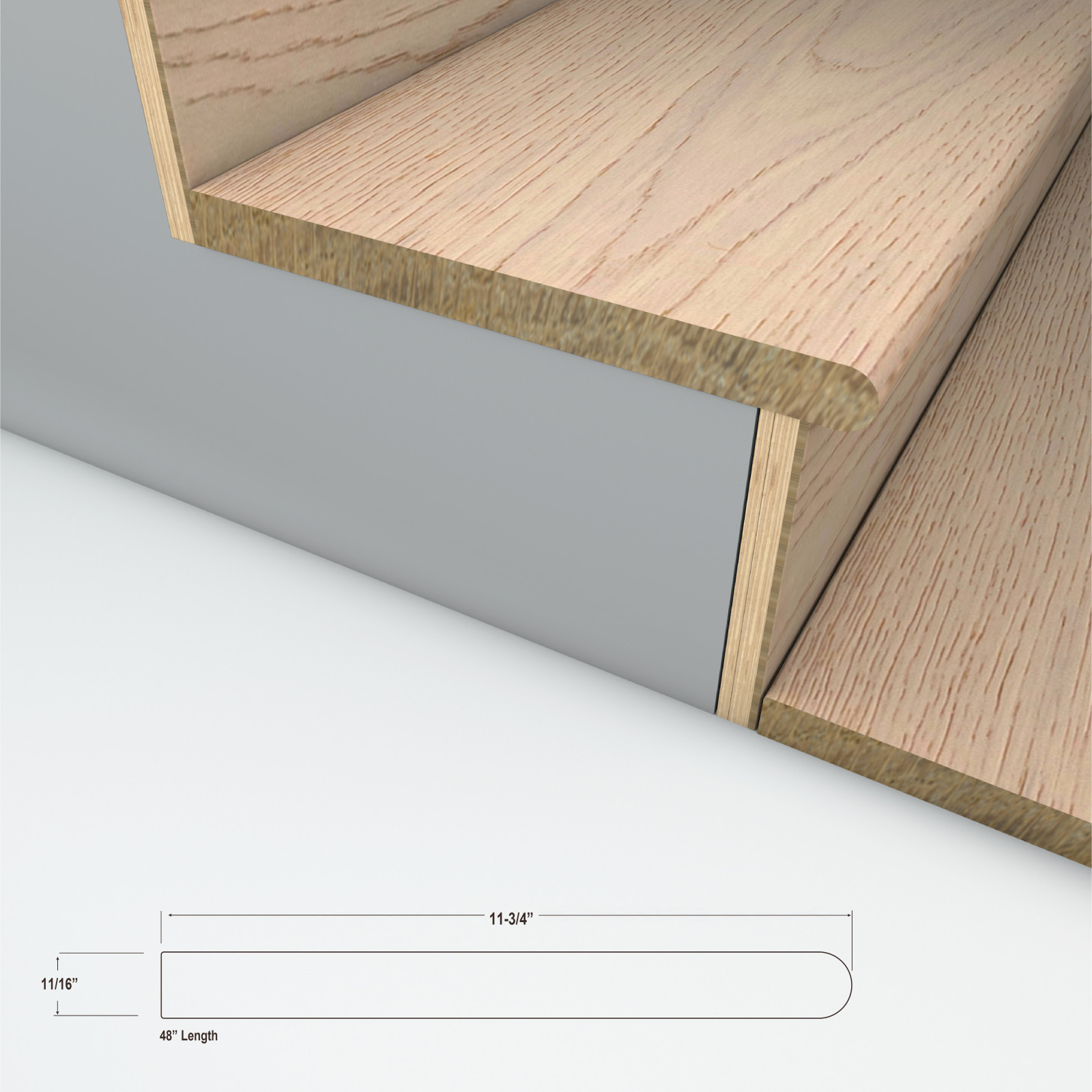 Beach Town Blanc Stair Tread view 3