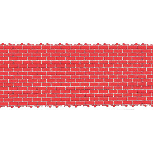 Holiday Brick Corrugated Paper Roll, 48" x 25'