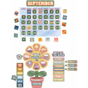 S'Cool Era Calendar Bulletin Board Set, 100 Pieces