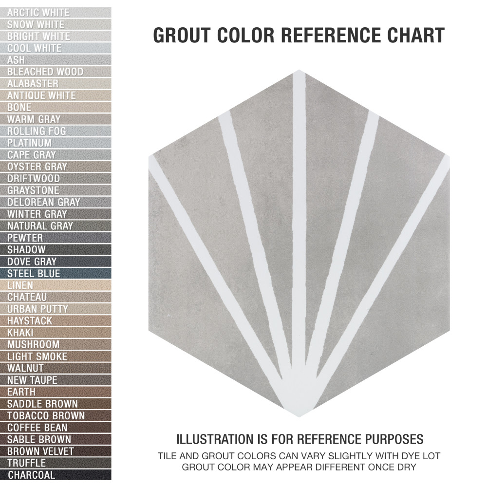 Horizon Dusk Hex Gris 7-3/4 in. x 9 in. Porcelain Floor and Wall Tile