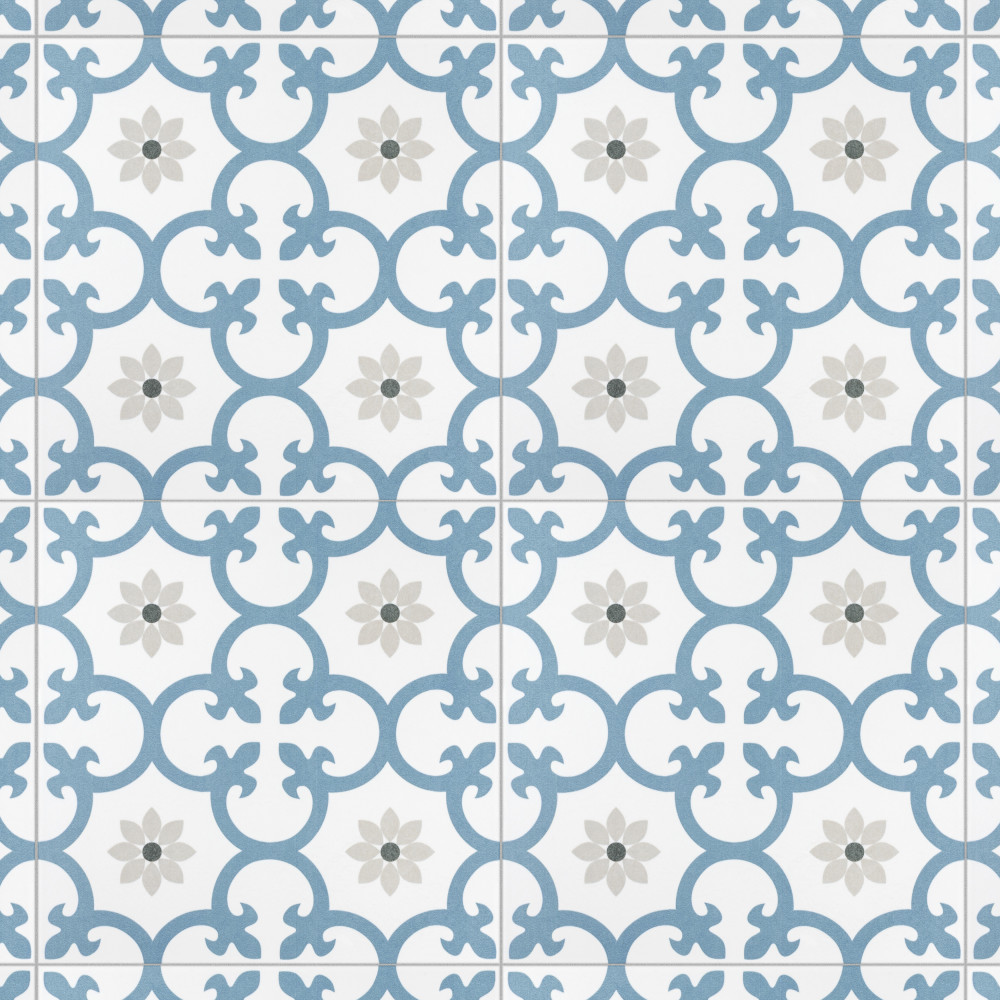 Daria Niagara 9.75x9.75 Square Porcelain Floor and Wall Digital Pattern