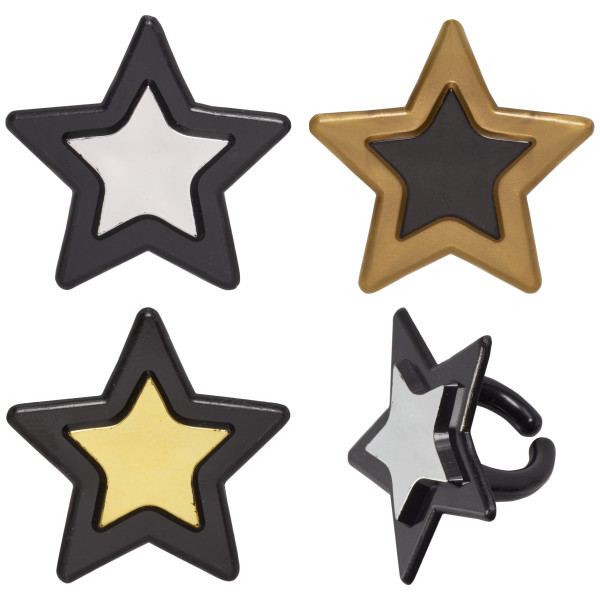 Grad Star Cupcake Rings