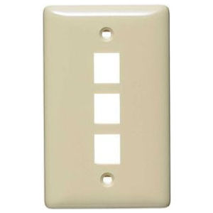 NetSELECT® Faceplate Without Label Field, Flush Mount, Ivory