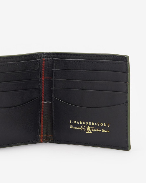 Grain Leather Billfold Wallet Classic Black