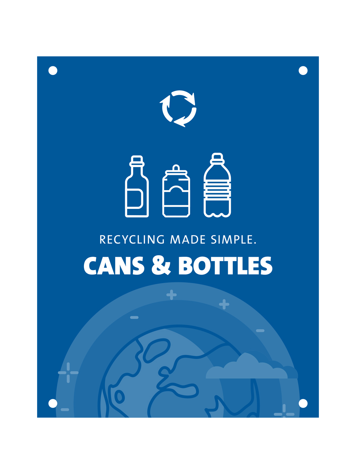 EVOLVE – Body Sign – Cans & Bottles – Blue
