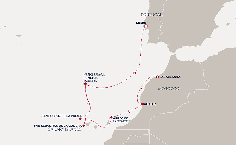 Itinerary map