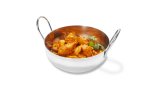 9-ounce shallow stainless steel balti dish