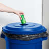 Rubbermaid Commercial, BRUTE, Bottles/Cans Recycling, Round, Resin, 32 gal, Resin, Blue, Receptacle Lid
