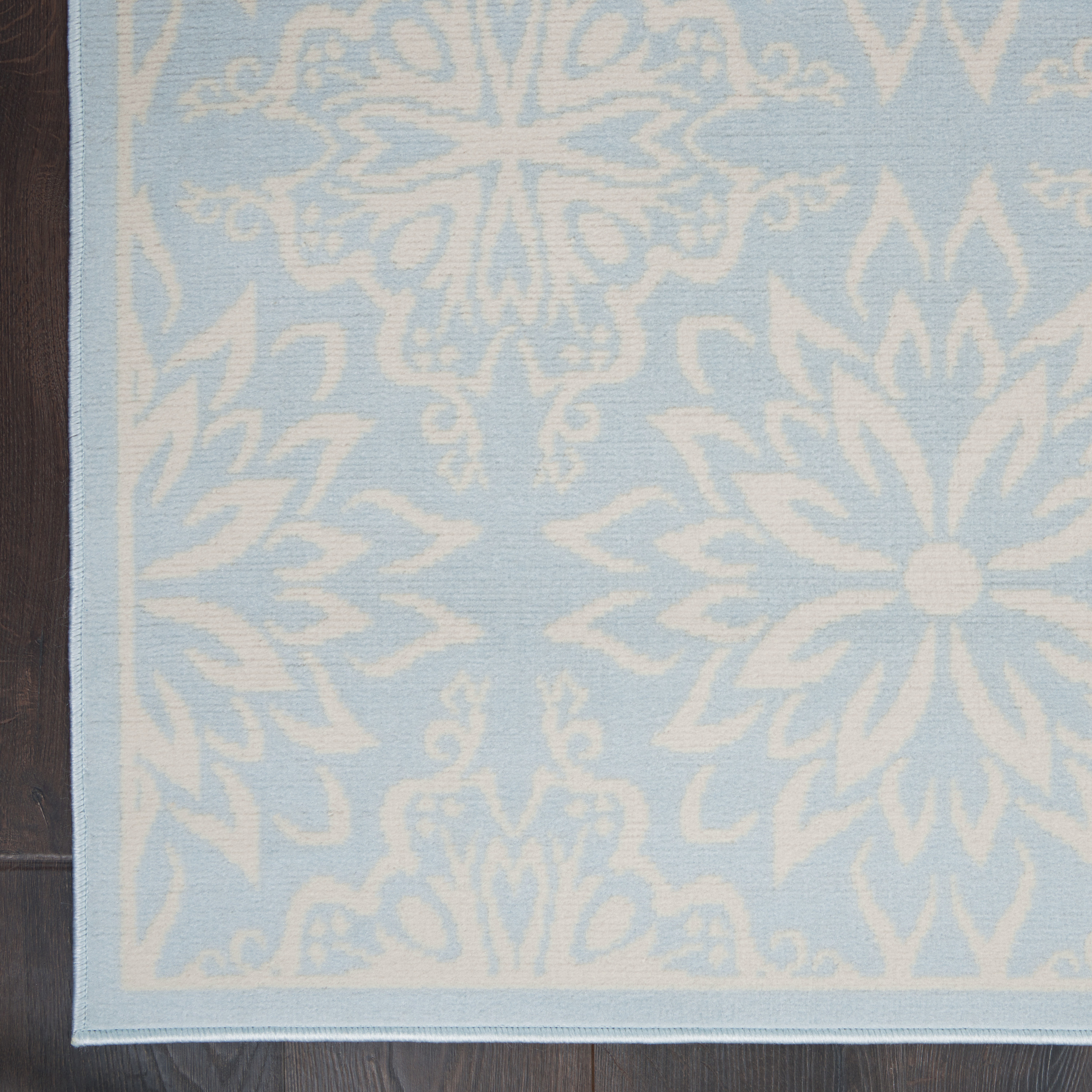 Nourison Jubilant 5'3" x 7'3" Ivory Light Blue Farmhouse Indoor Rug