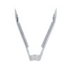 9 ½-inch heavy-duty stainless steel one-piece scalloped tongs