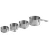 Four-piece stainless steel measuring cup set