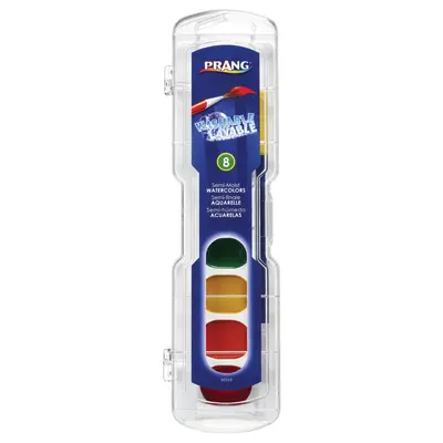 Prang Washable Watercolor Paint Set, 8 Assorted Colors, 1 Count