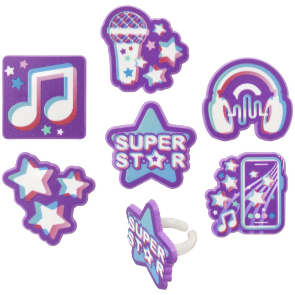 Super Star Assortment Cupcake Rings