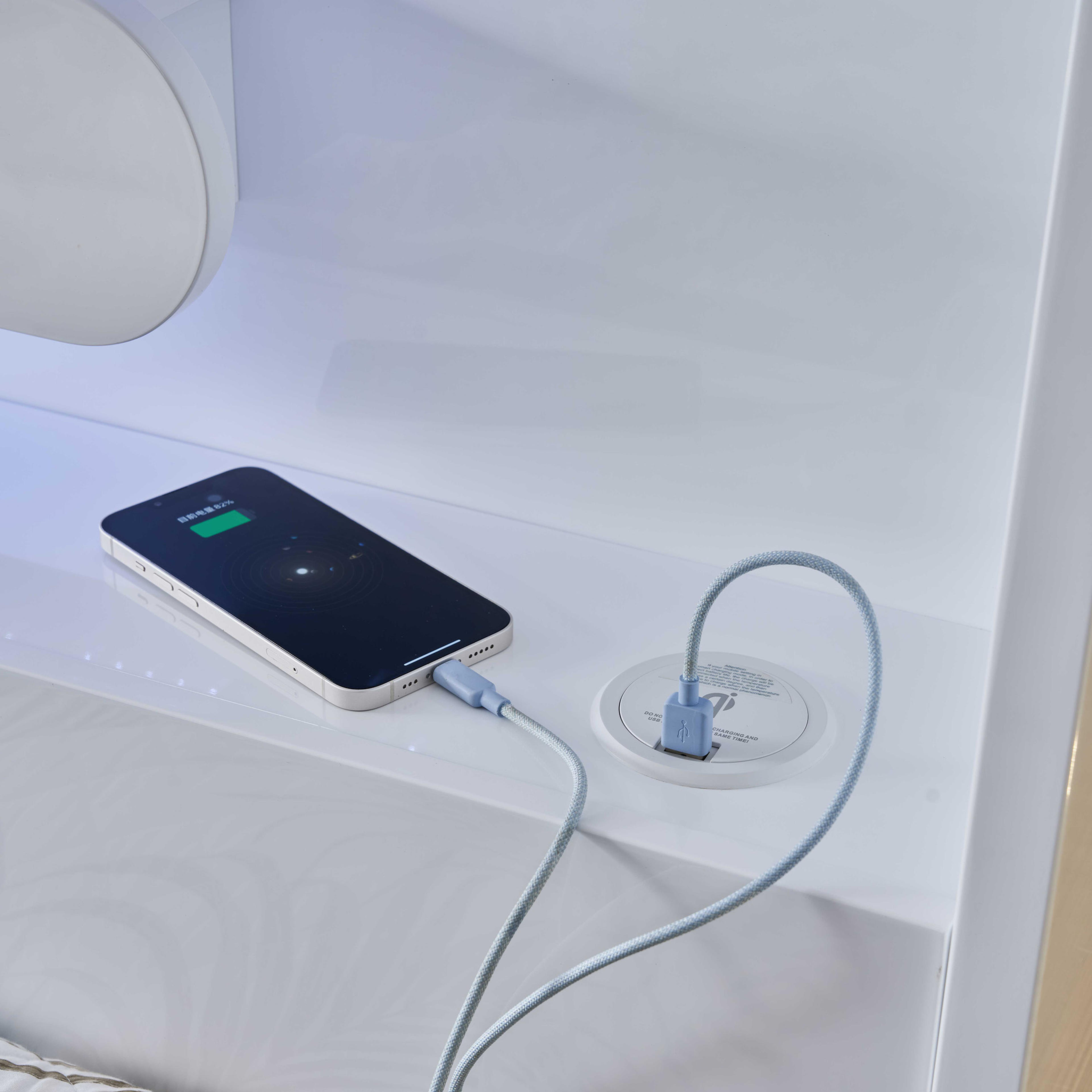 Detail image of the  Nova Bed Frame, 3 Drawer Base, Gloss White from Forty Winks