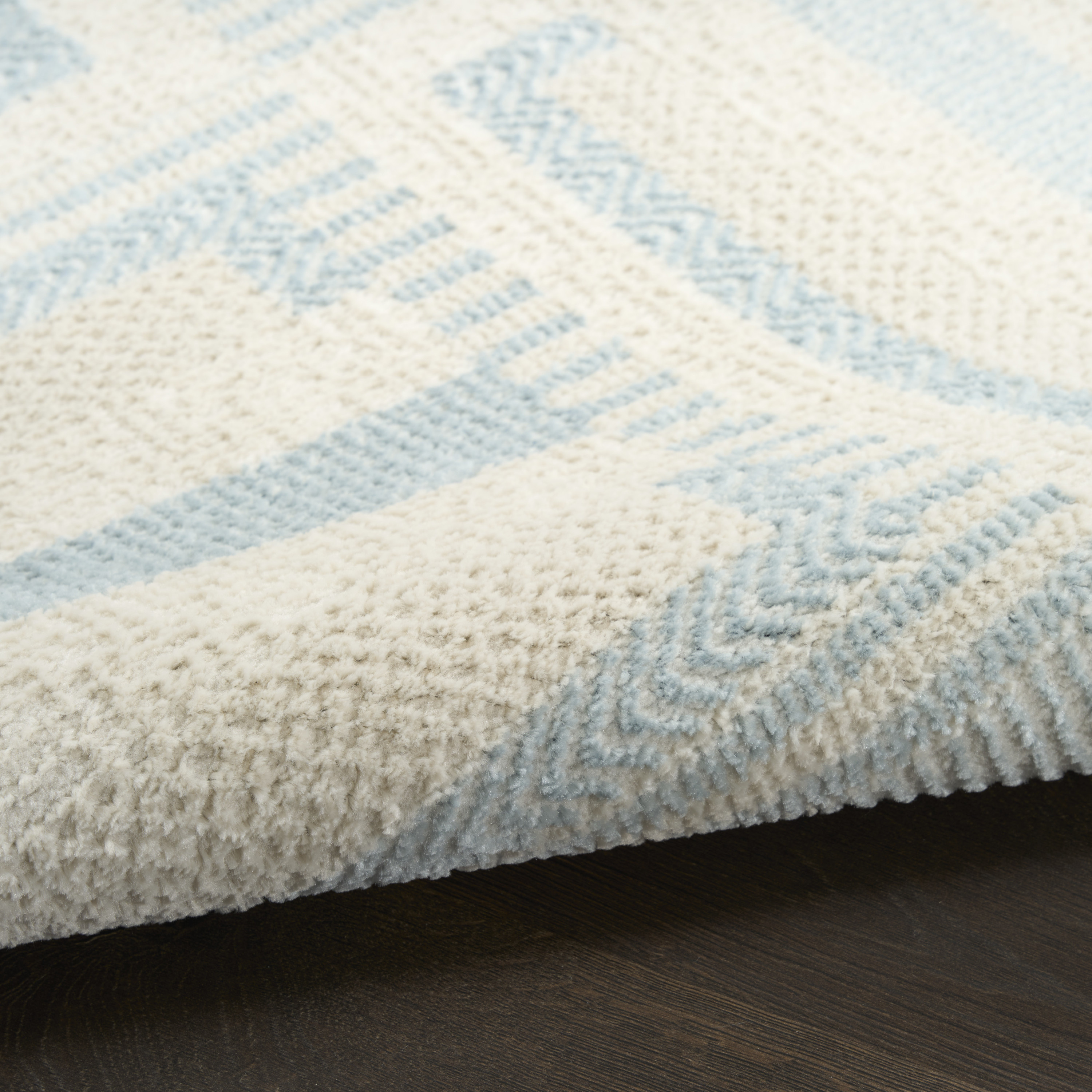 Nourison Nordic 4' x 6' Ivory Blue Modern Indoor Rug