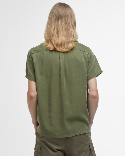 Archer Relaxed Short-Sleeved Shirt Burnt Olive