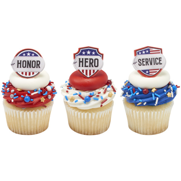 Patriotic Heroes Cupcake Rings