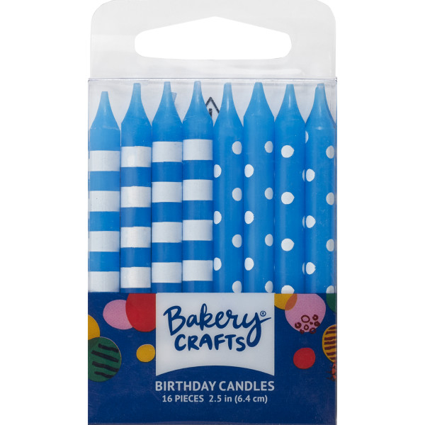 Blue Stripes & Dots Specialty Candles