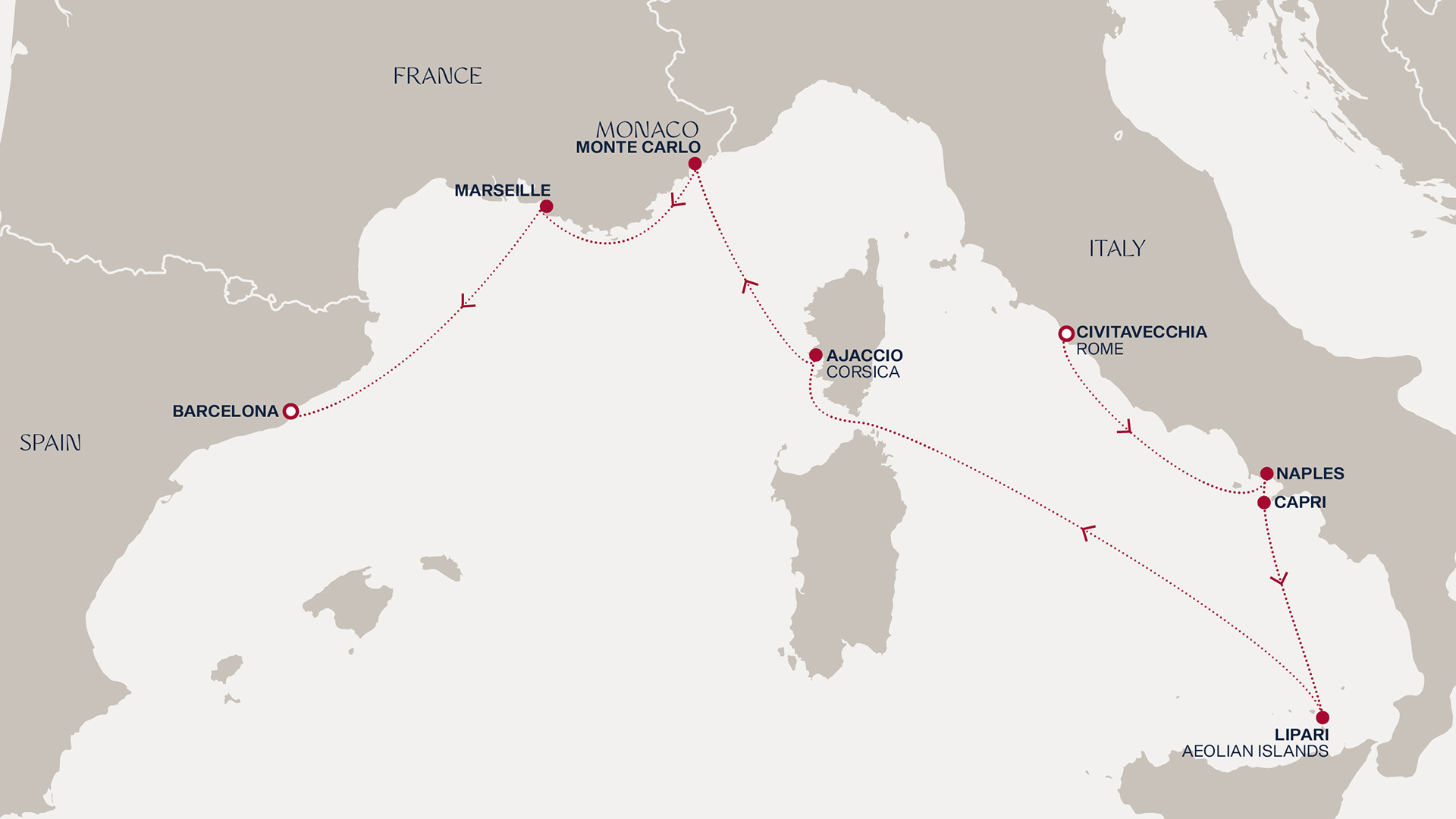 Itinerary map