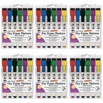 Charles Leonard Magnetic Dry Erase Markers with Erasers, 6 Per Pack, 6 Packs CHL47860-6