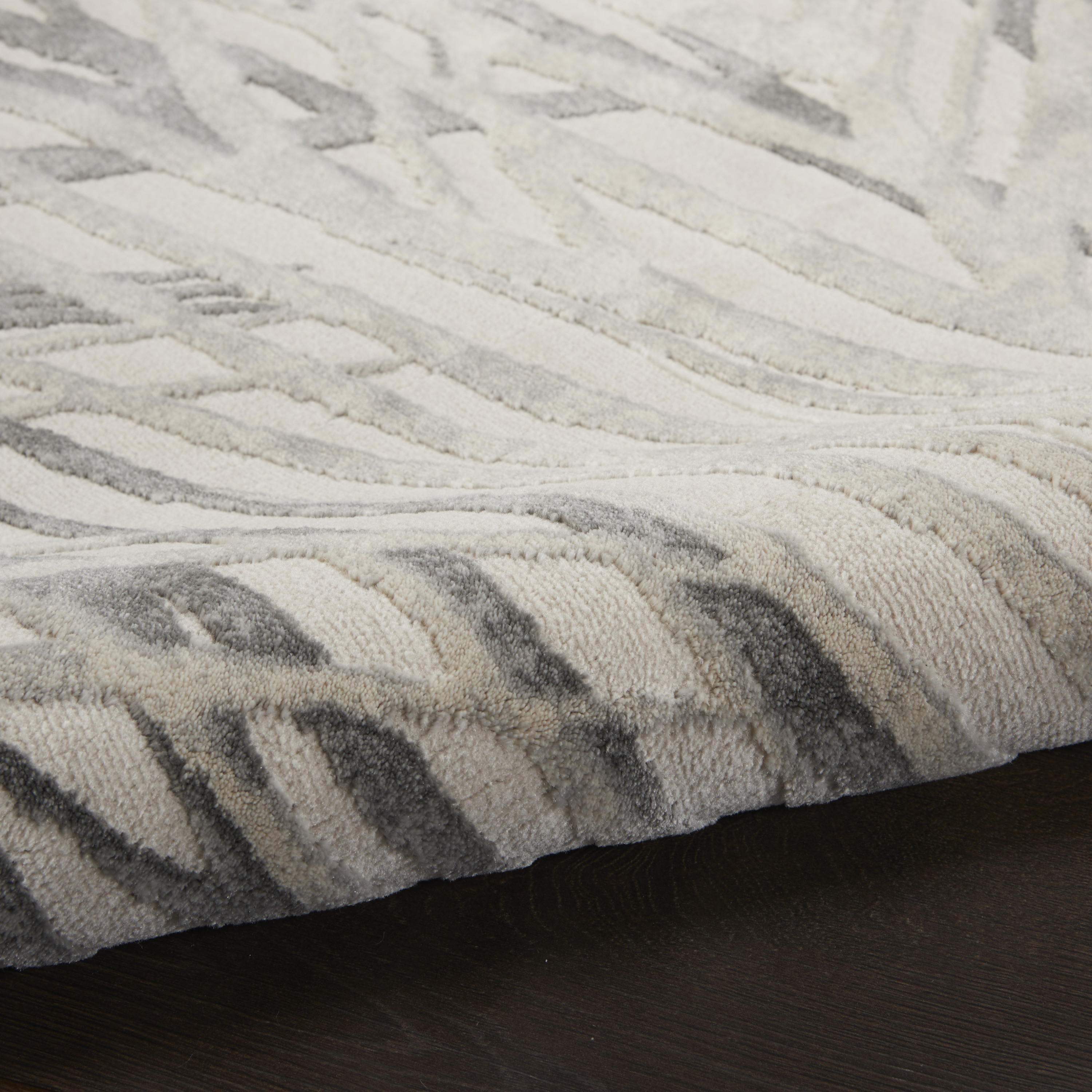 Nourison Rustic Textures 3'11" x 5'11" Ivory/Grey Modern Indoor Rug