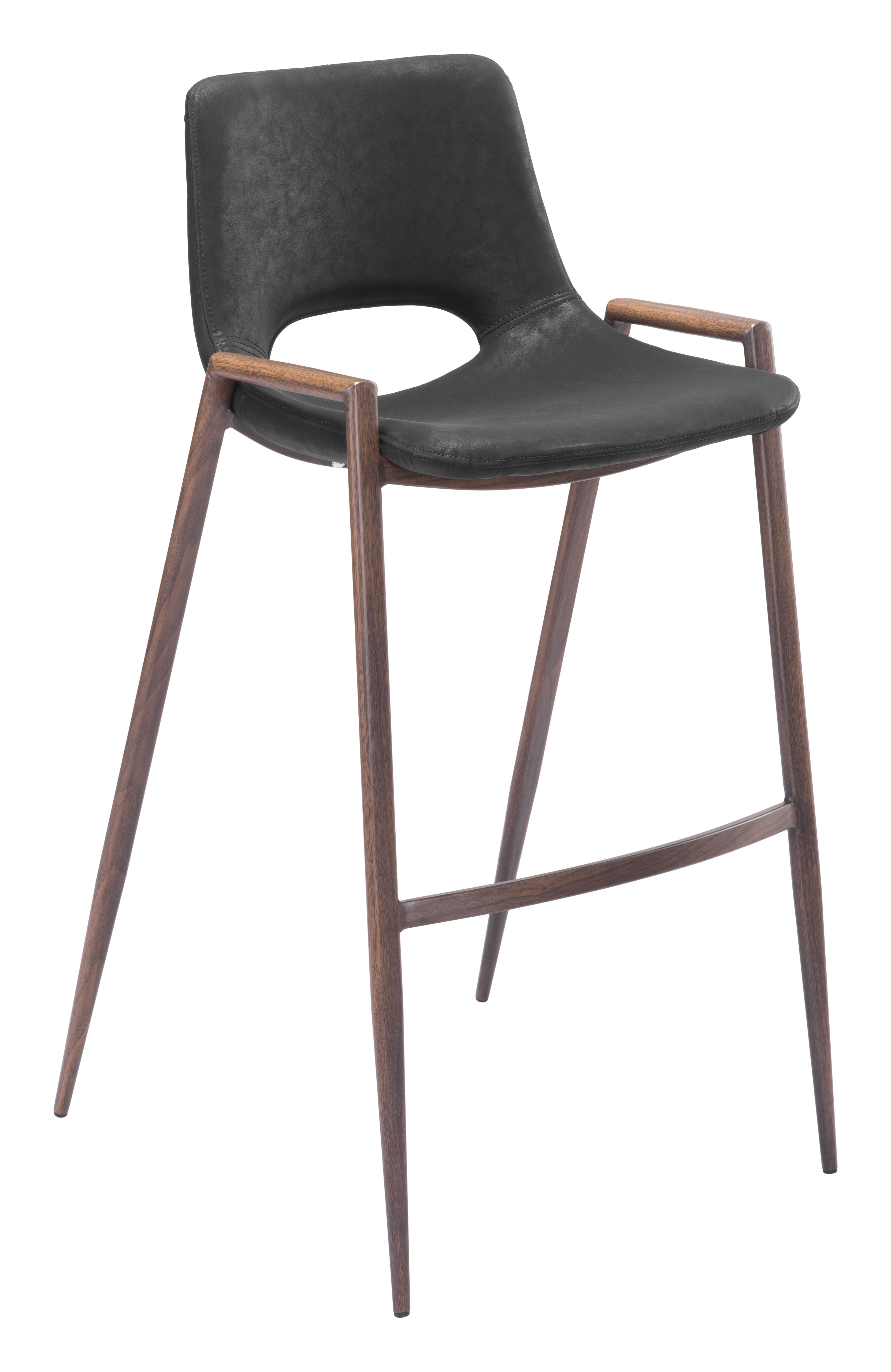 Desi Barstool (Set of 2) Black & Walnut product image