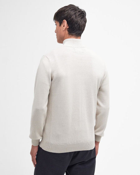 Felpa in cotone con mezza zip