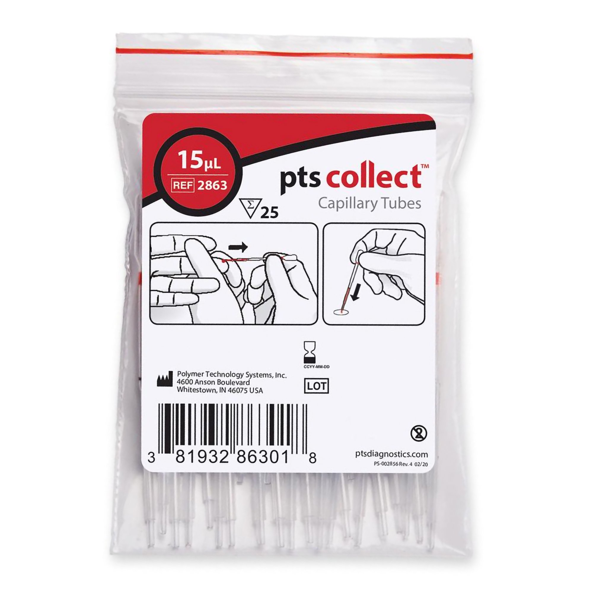 PTS Collect Capillary Blood Collection Tube, 15 L MK 957810
