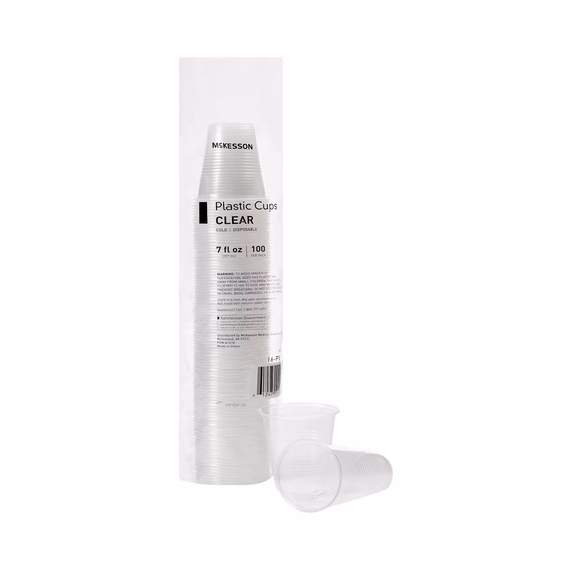 McKesson Polypropylene Drinking Cup, 7 oz., Clear