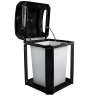 Rubbermaid Commercial, Landmark Series, 35 gal, Resin, Black, Square, Smoking Receptacle