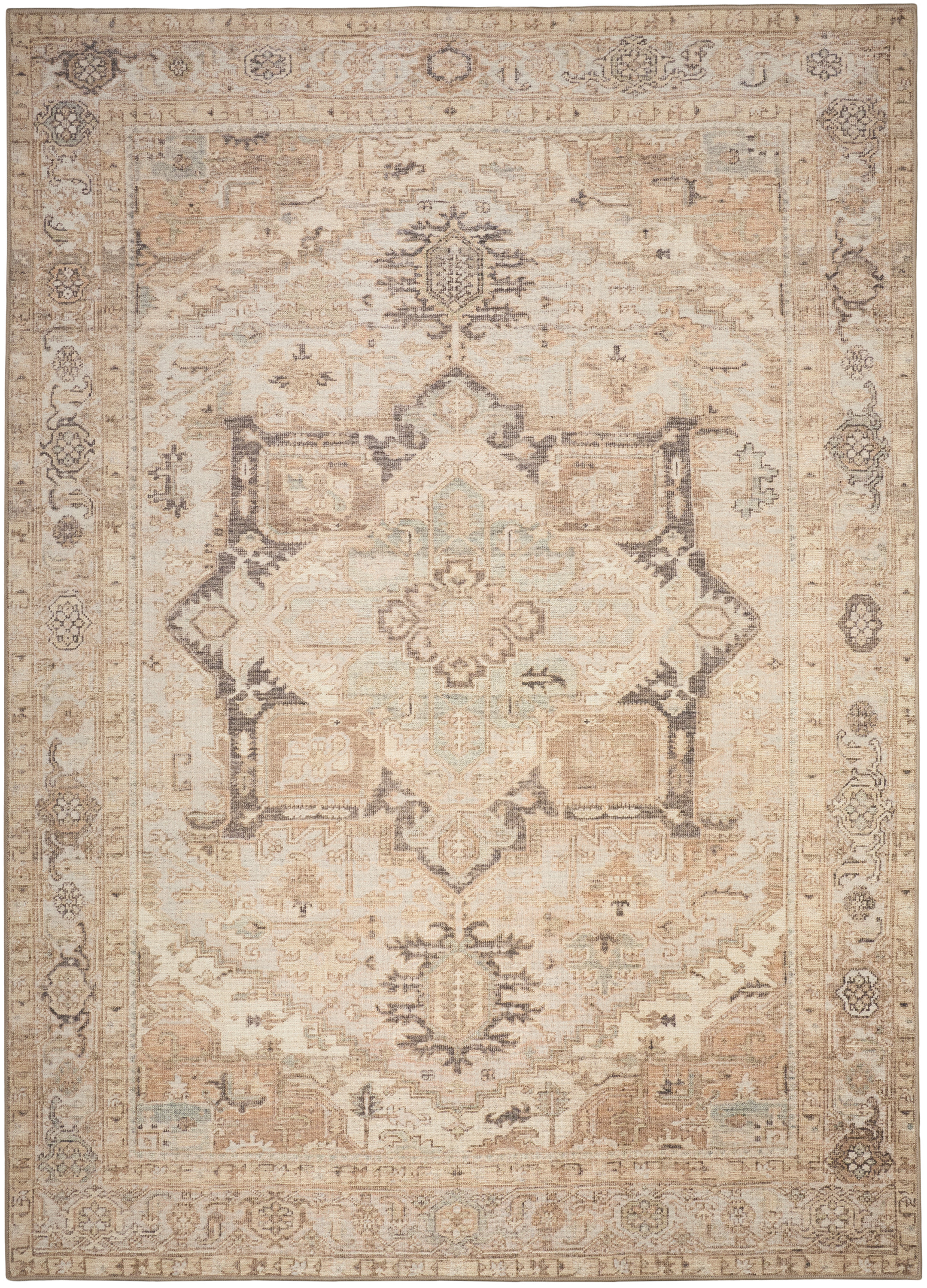 Nourison Vintage Washables 4' x 6' Coral Mint Vintage Indoor Rug