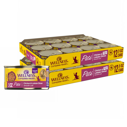 Wellness Complete Health  Pate Chicken & Lobster Dinner Smooth Loaf Front packaging