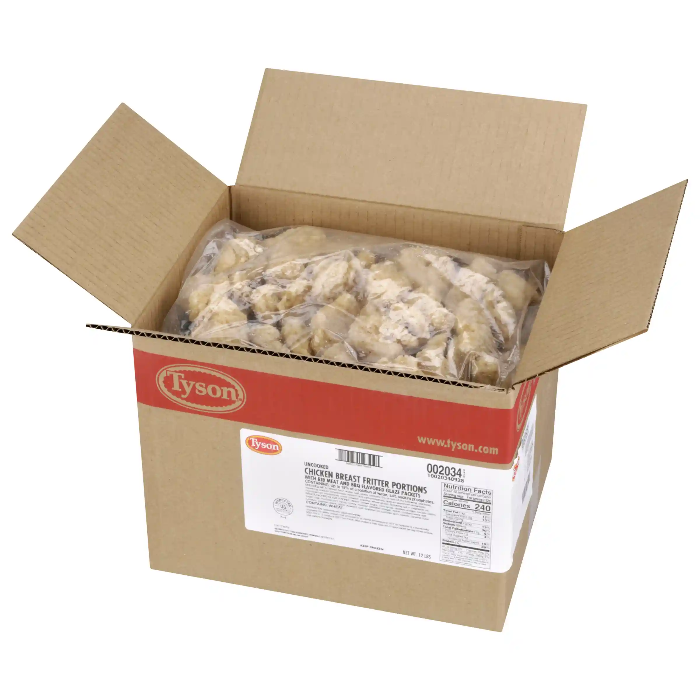 Tyson® Uncooked Chicken Breast Chunk Fritters With BBQ Flavored Glaze Packets_image_4