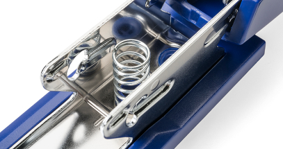 Internal metal mechanisms increase performance and durability.