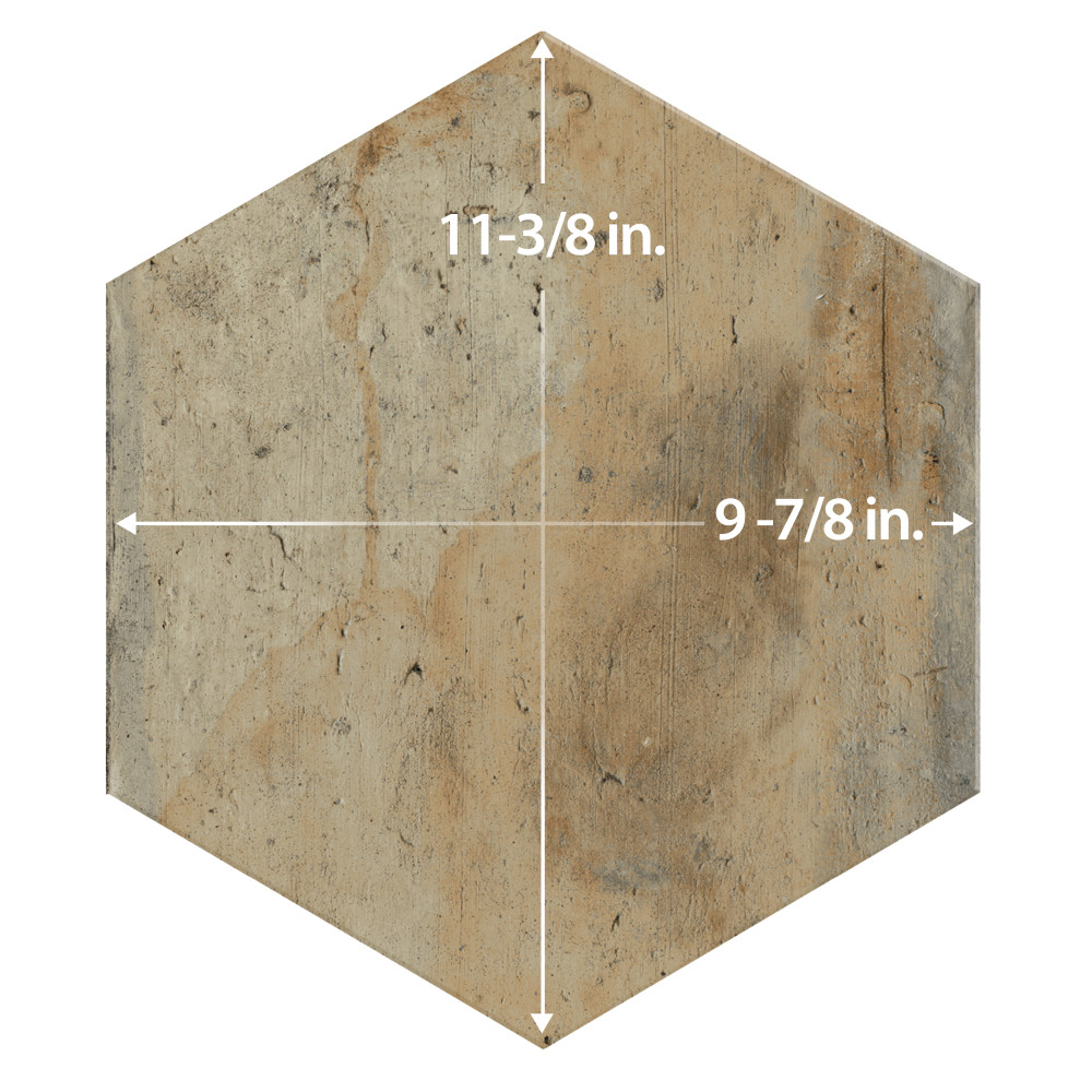Terre Hex Rosso 9-7/8 in. x 11-3/8 in. Porcelain Floor and Wall Tile