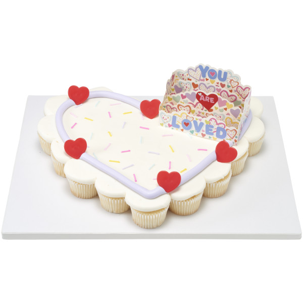 Red Heart Cupcake Rings