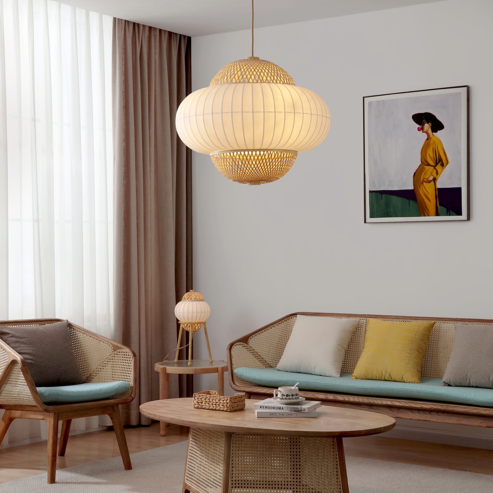 Hikari 4 Light Pendant — installation 1