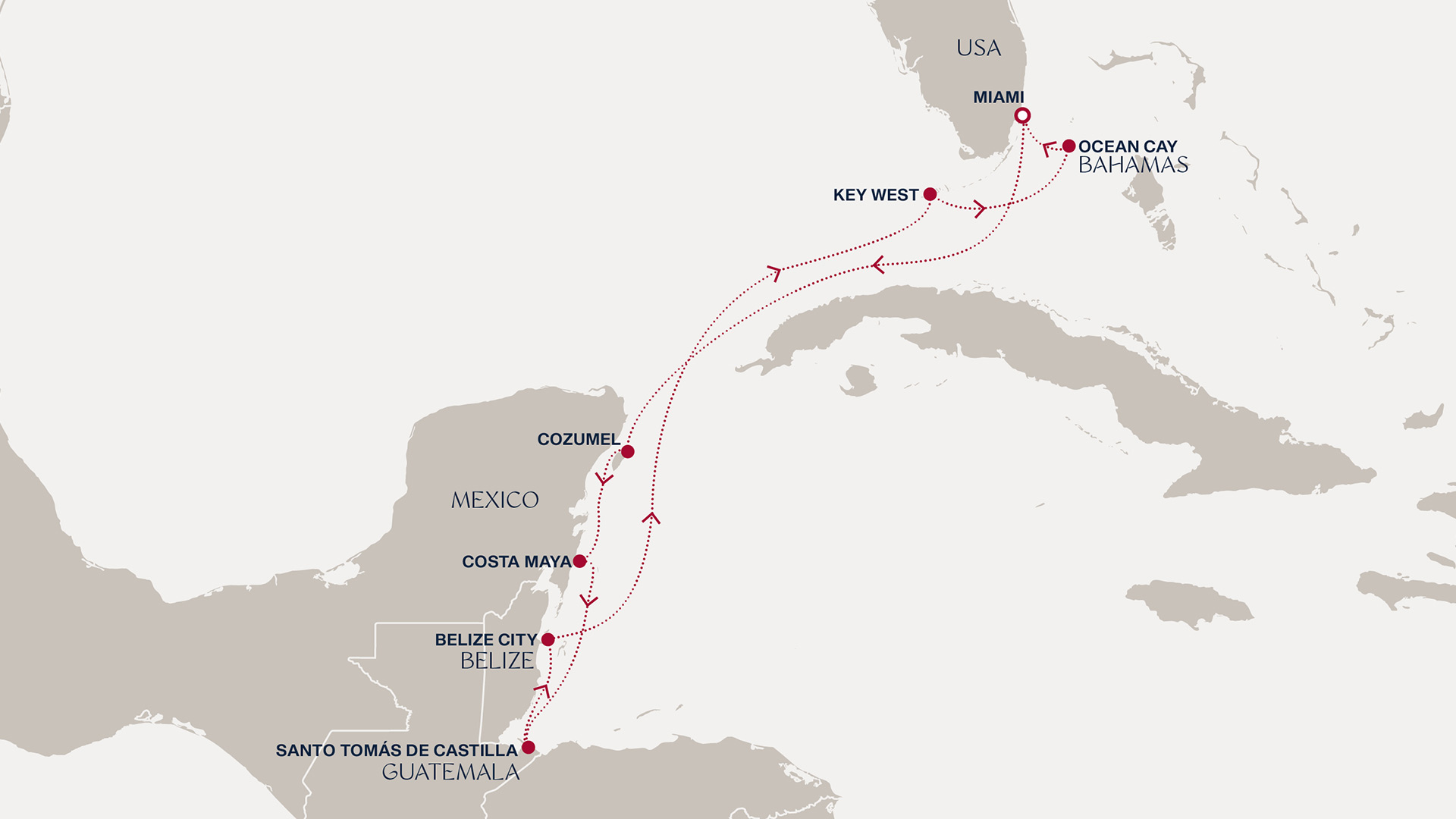 Itinerary map