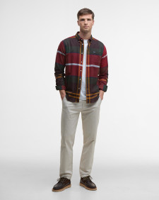 Dunoon Tailored Long-Sleeved Shirt Winterberry Tartan