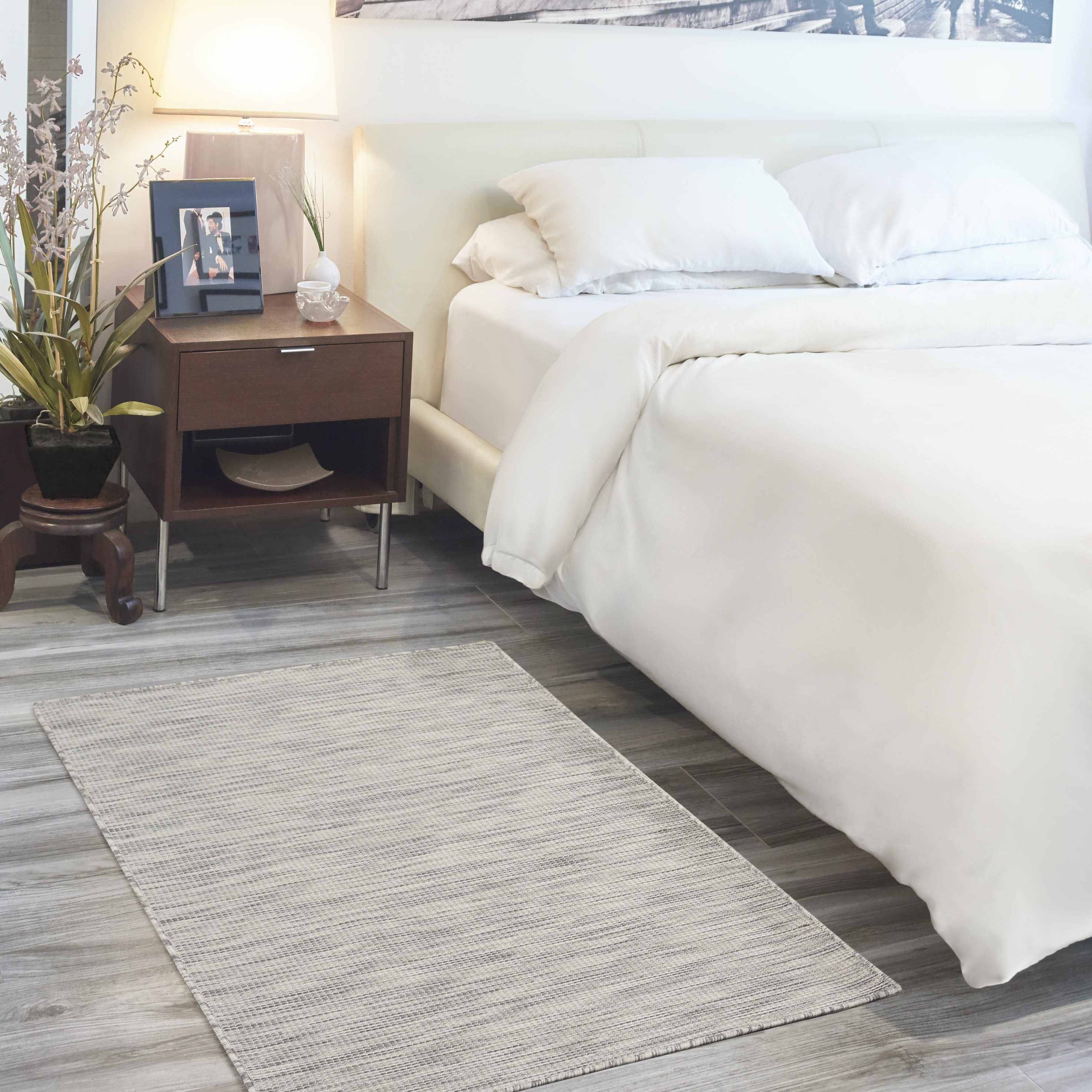 Nourison Positano 3' x 5' Light Grey Modern Rug